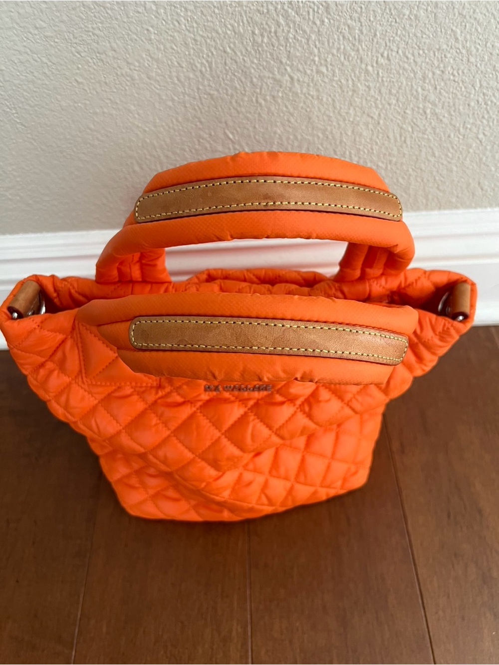 MZ Wallace Orange Mini Metro Tote Deluxe - Picture 7 of 8
